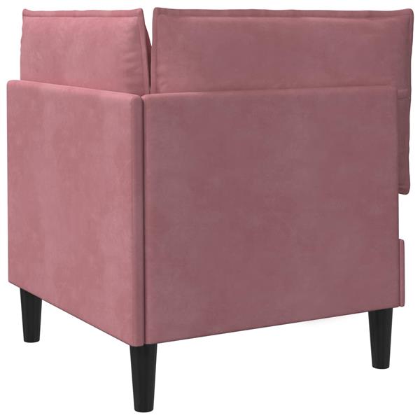 Grote foto vidaxl bank met opslag roze fluweel huis en inrichting bankstellen