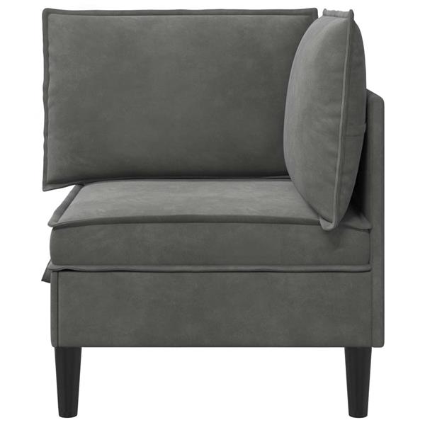 Grote foto vidaxl bank met opslag donkergrijs fluweel huis en inrichting bankstellen