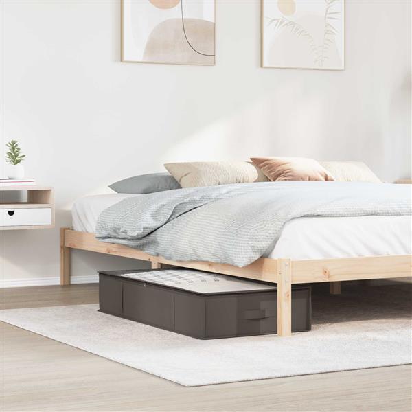 Grote foto vidaxl opbergdoos met transparant bovenraam 2 pcs grijs nonwoven stof doe het zelf en verbouw materialen en producten