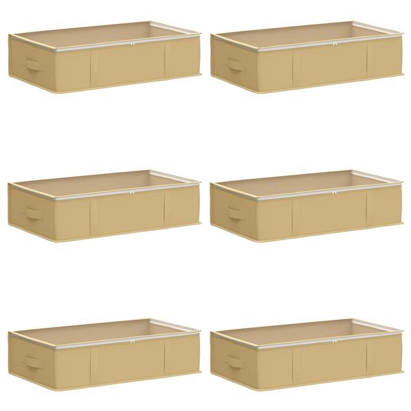 Grote foto vidaxl opbergdoos met transparant bovenraam 6 pcs cr mekleurig doe het zelf en verbouw materialen en producten