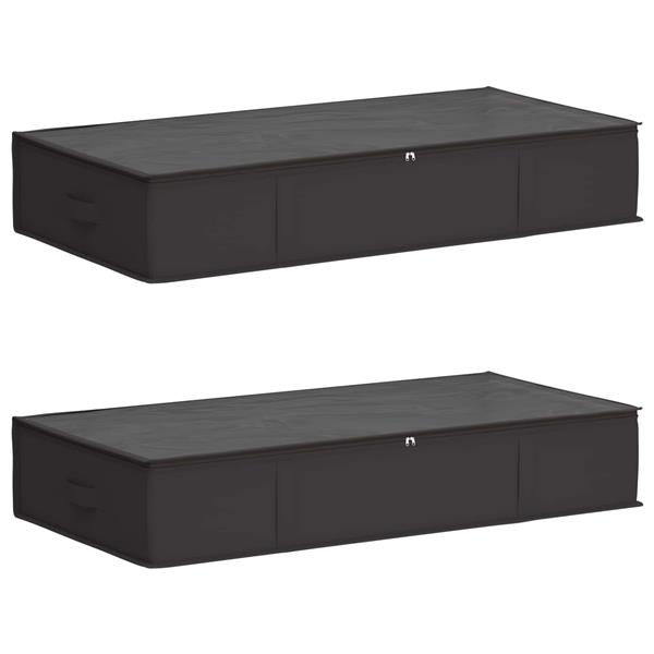 Grote foto vidaxl opbergdoos met transparant bovenraam 2 pcs antracietkleurig doe het zelf en verbouw materialen en producten