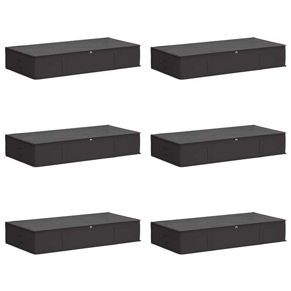 Grote foto vidaxl opbergdoos met transparant bovenraam 6 pcs antracietkleurig doe het zelf en verbouw materialen en producten