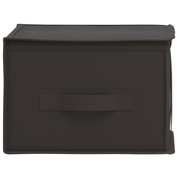 Grote foto vidaxl opbergdoos met transparant bovenraam 2 pcs antracietkleurig doe het zelf en verbouw materialen en producten