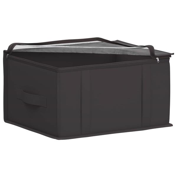 Grote foto vidaxl opbergdoos met transparant bovenraam 6 pcs antracietkleurig doe het zelf en verbouw materialen en producten