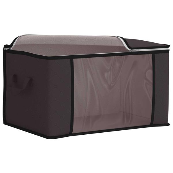 Grote foto vidaxl opbergdoos met transparante zijraam 2 pcs antracietkleurig doe het zelf en verbouw materialen en producten