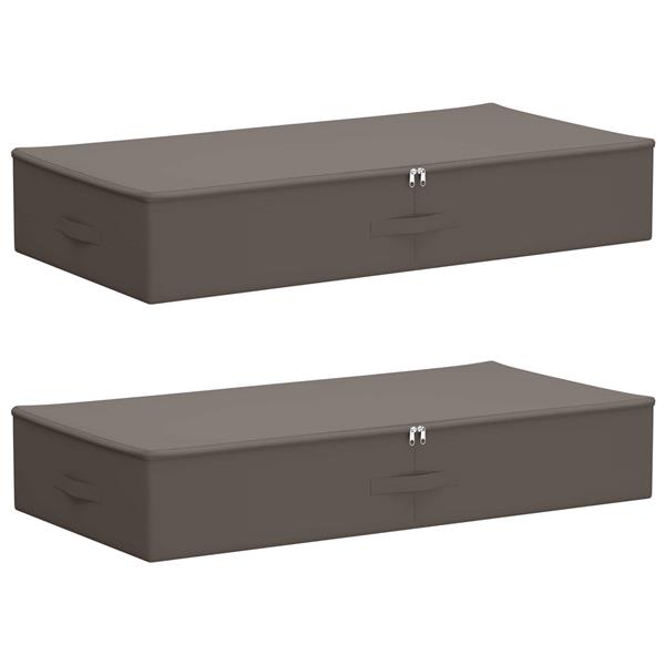 Grote foto vidaxl opbergbox 2 pcs grijs 90 x 48 x 15 cm nonwoven stof doe het zelf en verbouw materialen en producten