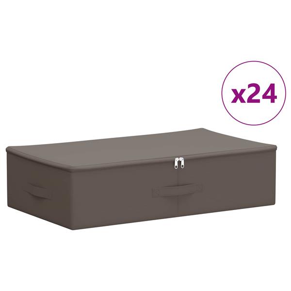 Grote foto vidaxl opbergbox 24 pcs grijs 70 x 40 x 18 cm nonwoven stof doe het zelf en verbouw materialen en producten