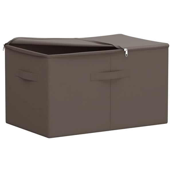 Grote foto vidaxl opbergbox 24 pcs grijs 55 x 35 x 32 cm nonwoven stof doe het zelf en verbouw materialen en producten