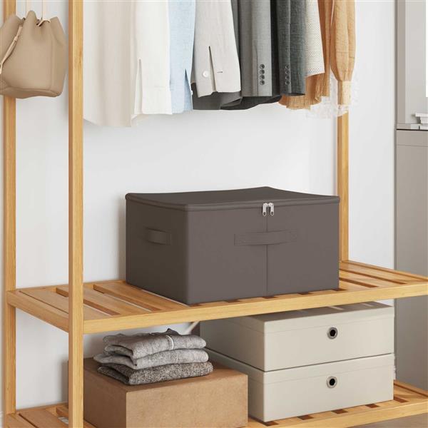 Grote foto vidaxl opbergbox grijs 43 x 34 x 23 cm nonwoven stof doe het zelf en verbouw materialen en producten