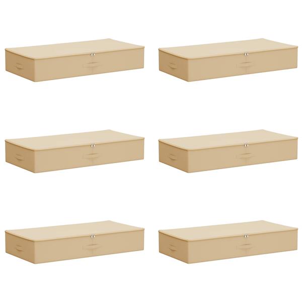 Grote foto vidaxl opbergbox 6 pcs cr mekleurig 100 x 50 x 18 cm nonwoven stof doe het zelf en verbouw materialen en producten