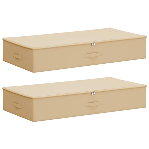 Grote foto vidaxl opbergbox 2 pcs cr mekleurig 90 x 48 x 15 cm nonwoven stof doe het zelf en verbouw materialen en producten