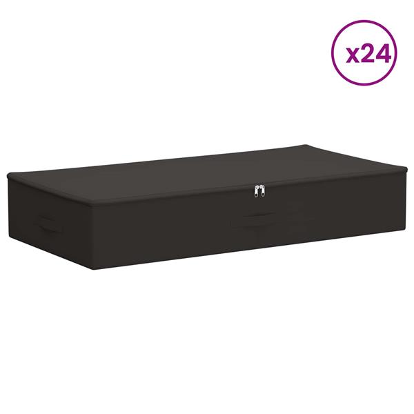 Grote foto vidaxl opbergbox 24 pcs antracietkleurig 100 x 50 x 18 cm doe het zelf en verbouw materialen en producten