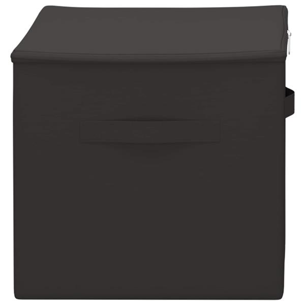 Grote foto vidaxl opbergbox 24 pcs antracietkleurig 60 x 43 x 35 cm nonwoven stof doe het zelf en verbouw materialen en producten
