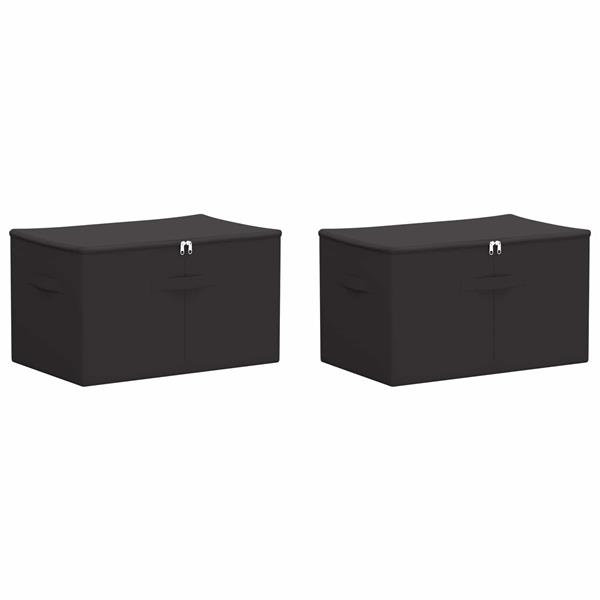 Grote foto vidaxl opbergbox 2 pcs antracietkleurig 55 x 35 x 32 cm nonwoven stof doe het zelf en verbouw materialen en producten