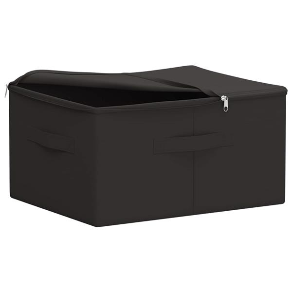 Grote foto vidaxl opbergbox 24 pcs antracietkleurig 50 x 30 x 25 cm nonwoven stof doe het zelf en verbouw materialen en producten