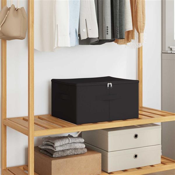 Grote foto vidaxl opbergbox 24 pcs antracietkleurig 43 x 34 x 23 cm nonwoven stof doe het zelf en verbouw materialen en producten