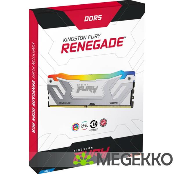Grote foto kingston ddr5 fury renegade rgb white 1x24gb 8400 cudimm computers en software overige computers en software