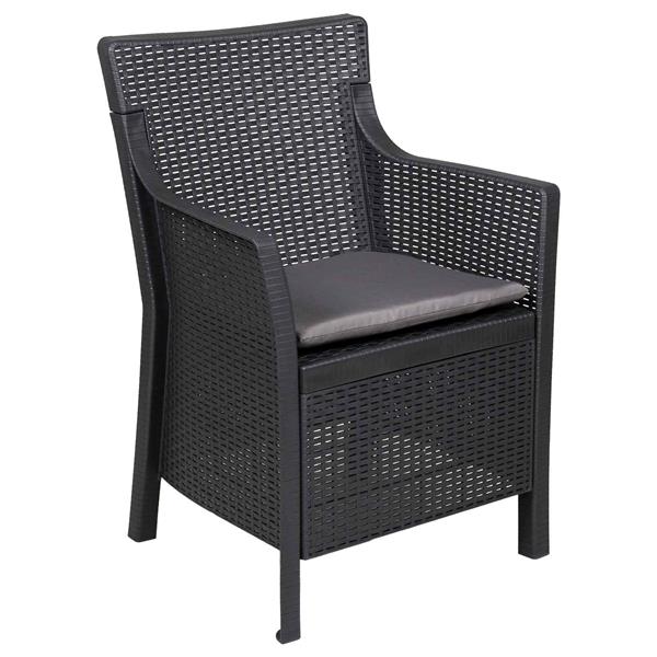 Grote foto vidaxl fauteuil antracietkleurig pp tuin en terras tuinmeubelen