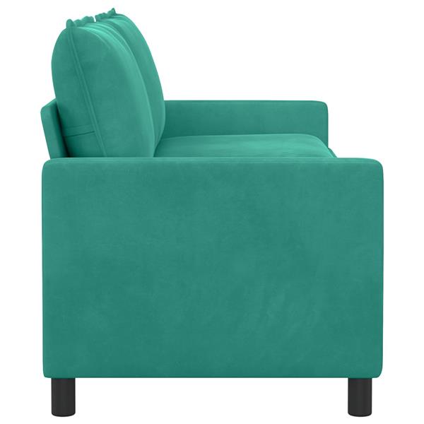 Grote foto vidaxl bank turquoise 196 x 81 x 87 5 cm fluweel huis en inrichting bankstellen