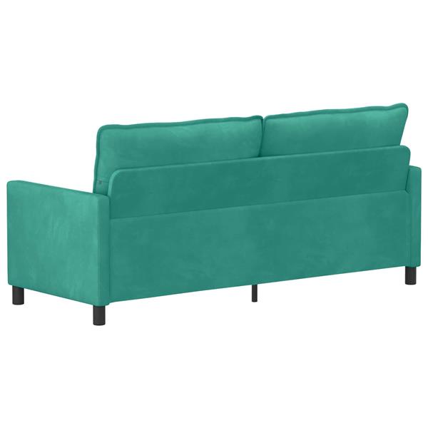 Grote foto vidaxl bank turquoise 196 x 81 x 87 5 cm fluweel huis en inrichting bankstellen