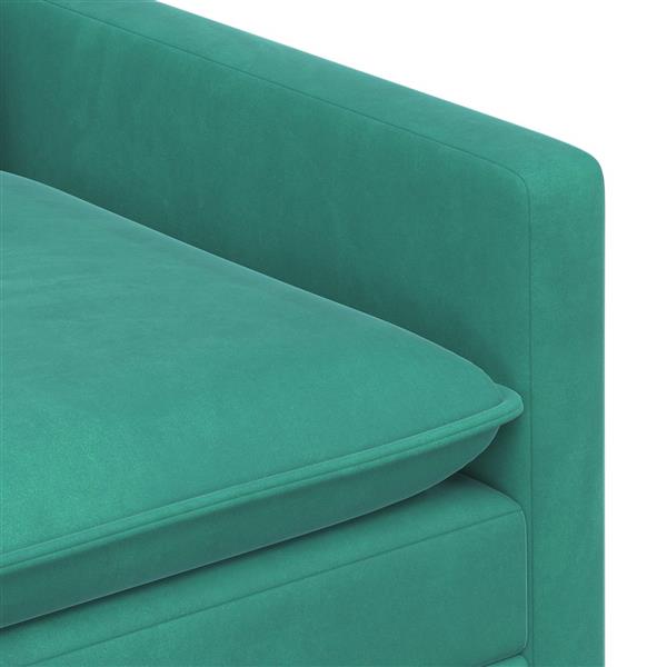 Grote foto vidaxl bank turquoise 196 x 81 x 87 5 cm fluweel huis en inrichting bankstellen