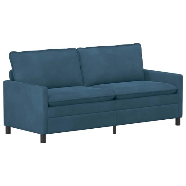 Grote foto vidaxl bank blauw 196 x 81 x 87 5 cm fluweel huis en inrichting bankstellen