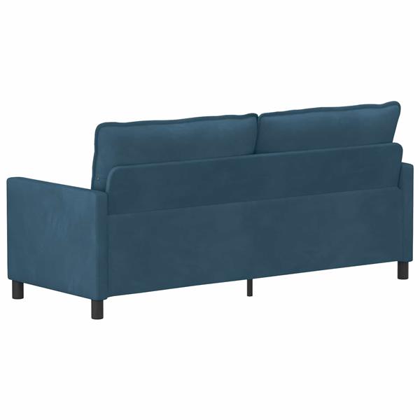 Grote foto vidaxl bank blauw 196 x 81 x 87 5 cm fluweel huis en inrichting bankstellen