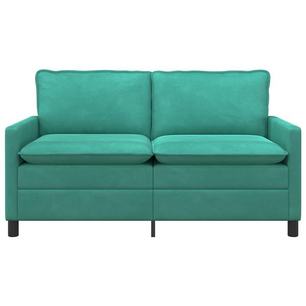 Grote foto vidaxl bank turquoise 156 x 81 x 87 5 cm fluweel huis en inrichting bankstellen
