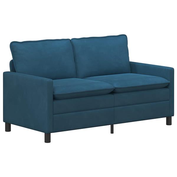 Grote foto vidaxl bank blauw 156 x 81 x 87 5 cm fluweel huis en inrichting bankstellen