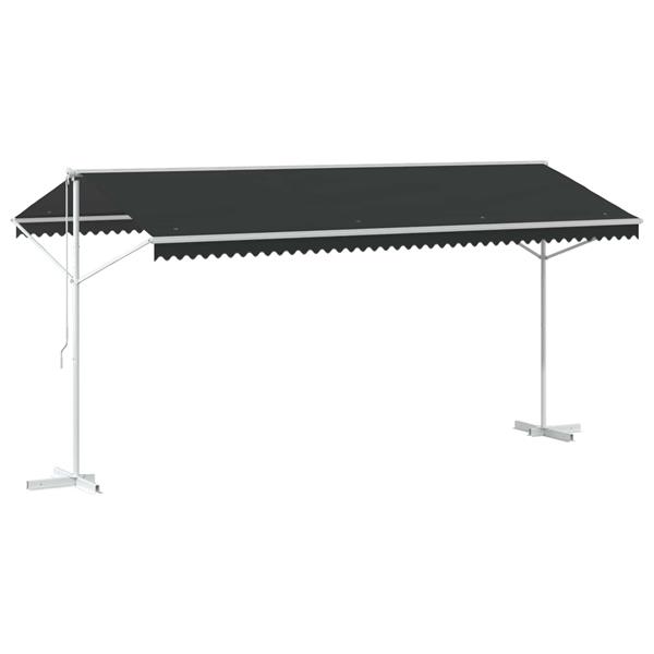Grote foto vidaxl vrijstaande luifel antracietkleurig 5 x 3 m polyester tuin en terras overige tuin en terras