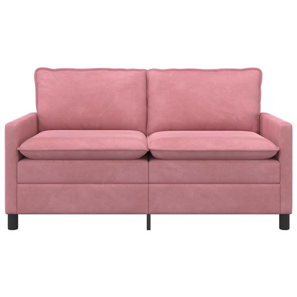 Grote foto vidaxl bank roze 156 x 81 x 87 5 cm fluweel huis en inrichting bankstellen