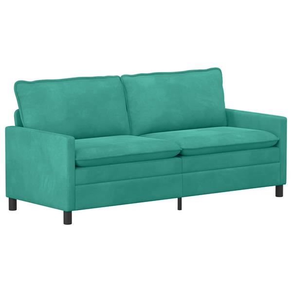 Grote foto vidaxl bank turquoise 196 x 81 x 87 5 cm fluweel huis en inrichting bankstellen