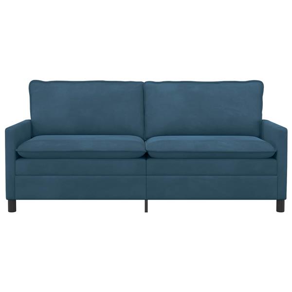 Grote foto vidaxl bank blauw 196 x 81 x 87 5 cm fluweel huis en inrichting bankstellen