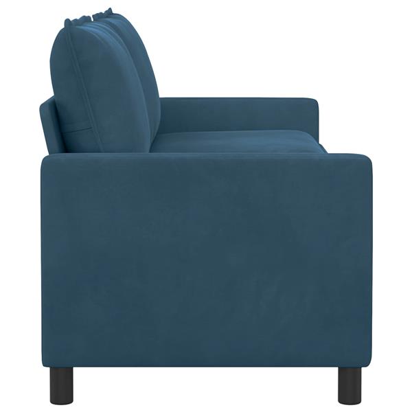 Grote foto vidaxl bank blauw 196 x 81 x 87 5 cm fluweel huis en inrichting bankstellen