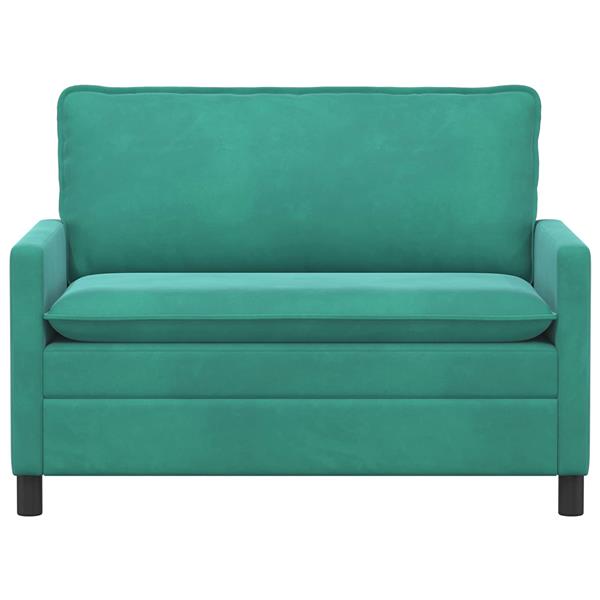 Grote foto vidaxl bank turquoise 126 x 81 x 87 5 cm fluweel huis en inrichting bankstellen