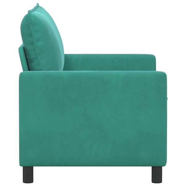 Grote foto vidaxl bank turquoise 126 x 81 x 87 5 cm fluweel huis en inrichting bankstellen