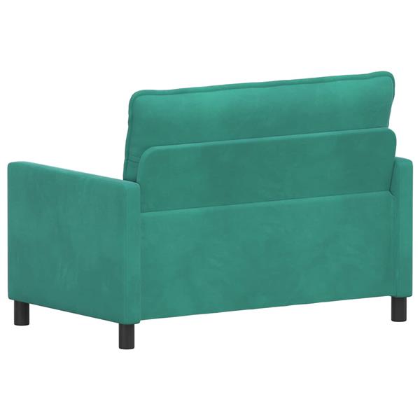 Grote foto vidaxl bank turquoise 126 x 81 x 87 5 cm fluweel huis en inrichting bankstellen