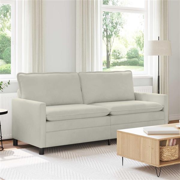 Grote foto vidaxl bank cr mekleurig 196 x 81 x 87 5 cm fluweel huis en inrichting bankstellen