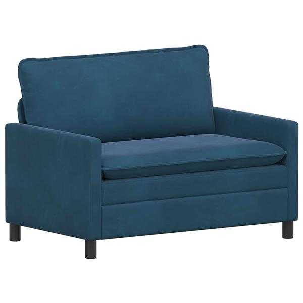 Grote foto vidaxl bank blauw 126 x 81 x 87 5 cm fluweel huis en inrichting bankstellen