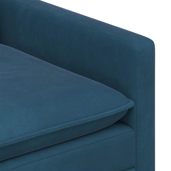 Grote foto vidaxl bank blauw 126 x 81 x 87 5 cm fluweel huis en inrichting bankstellen