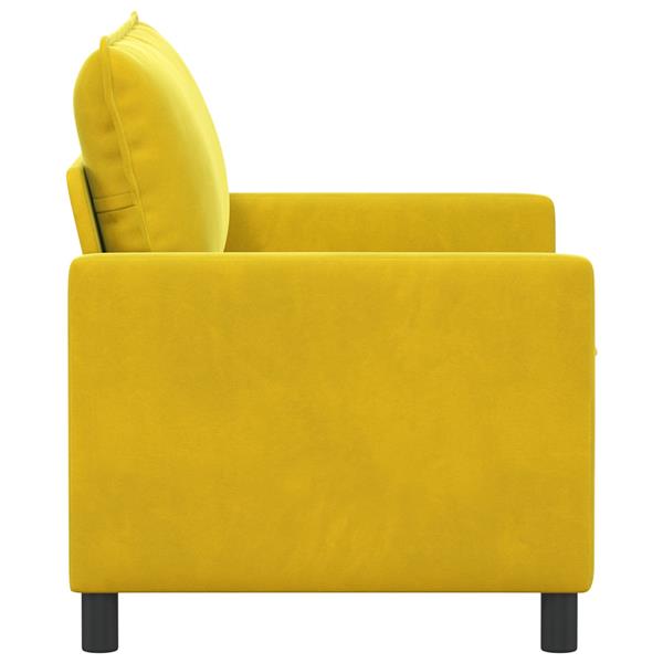 Grote foto vidaxl bank geel 126 x 81 x 87 5 cm fluweel huis en inrichting bankstellen