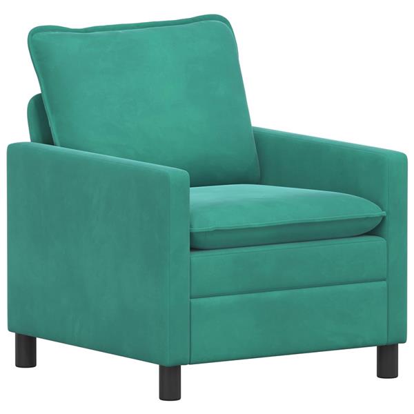 Grote foto vidaxl bank turquoise 76 x 81 x 87 5 cm fluweel huis en inrichting bankstellen