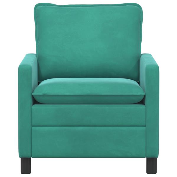 Grote foto vidaxl bank turquoise 76 x 81 x 87 5 cm fluweel huis en inrichting bankstellen