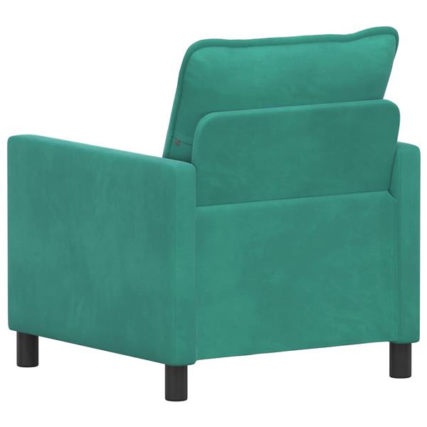 Grote foto vidaxl bank turquoise 76 x 81 x 87 5 cm fluweel huis en inrichting bankstellen