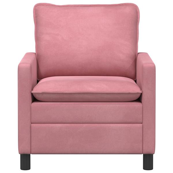 Grote foto vidaxl bank roze 76 x 81 x 87 5 cm fluweel huis en inrichting bankstellen