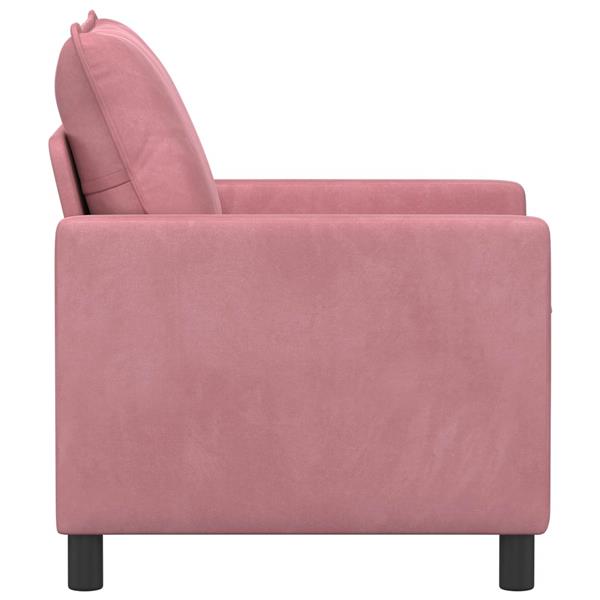 Grote foto vidaxl bank roze 76 x 81 x 87 5 cm fluweel huis en inrichting bankstellen