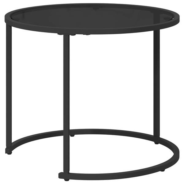 Grote foto vidaxl koffietafel set 2 pcs 55 x 55 x 45 cm staal huis en inrichting eettafels