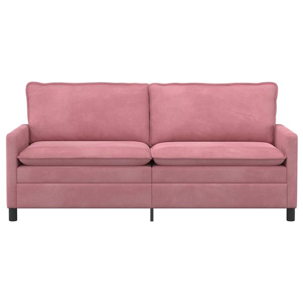 Grote foto vidaxl bank roze 196 x 81 x 87 5 cm fluweel huis en inrichting bankstellen