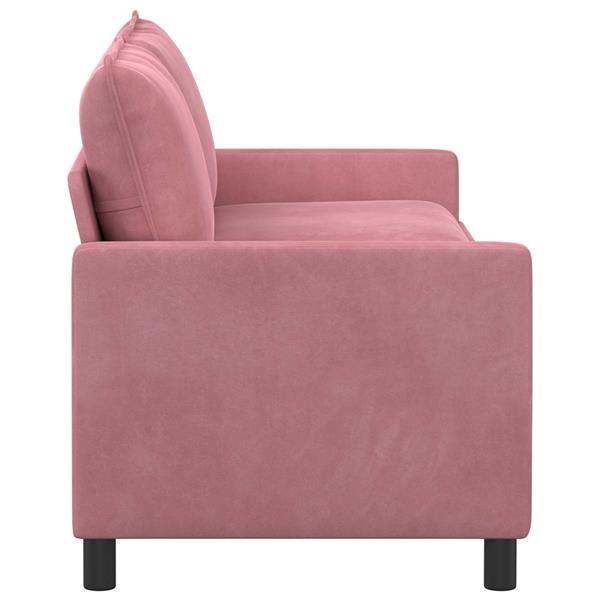Grote foto vidaxl bank roze 196 x 81 x 87 5 cm fluweel huis en inrichting bankstellen
