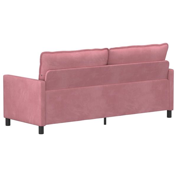 Grote foto vidaxl bank roze 196 x 81 x 87 5 cm fluweel huis en inrichting bankstellen